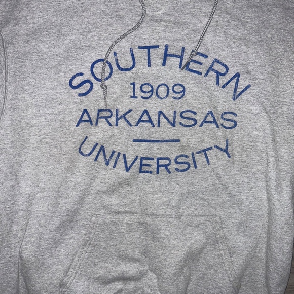 Unisex Adult Southern Arkansas University Gray Pullover Hoodie Size Large - Picture 6 of 7